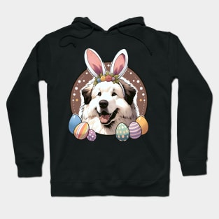 Pyrenean Shepherd's Easter Joy with Bunny Ears Celebration Hoodie